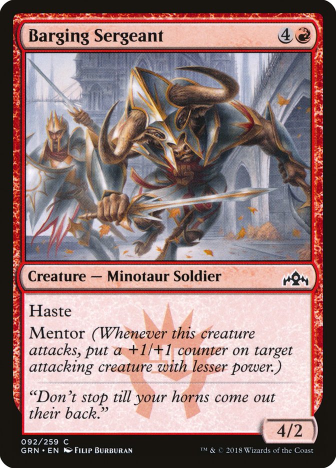 Barging Sergeant 92 (Guilds of Ravnica)  - Foil | Good Games Adelaide SA