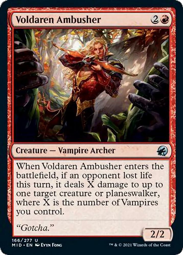 Voldaren Ambusher 166 (Innistrad: Midnight Hunt)  - Foil | Good Games Adelaide SA