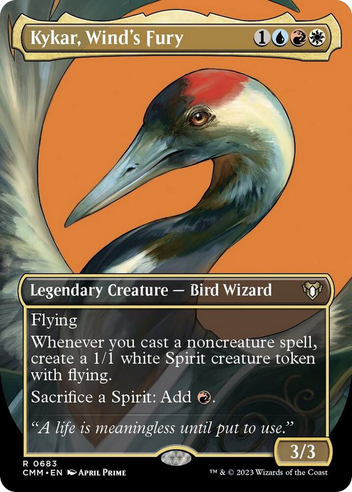 Kykar Winds Fury Borderless 683 (Commander Masters)  - Borderless Foil | Good Games Adelaide SA
