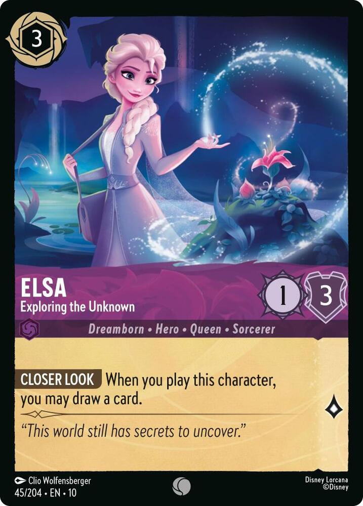 Elsa Exploring the Unknown 45/204 (Whispers in the Well)  - Cold Foil | Good Games Adelaide SA
