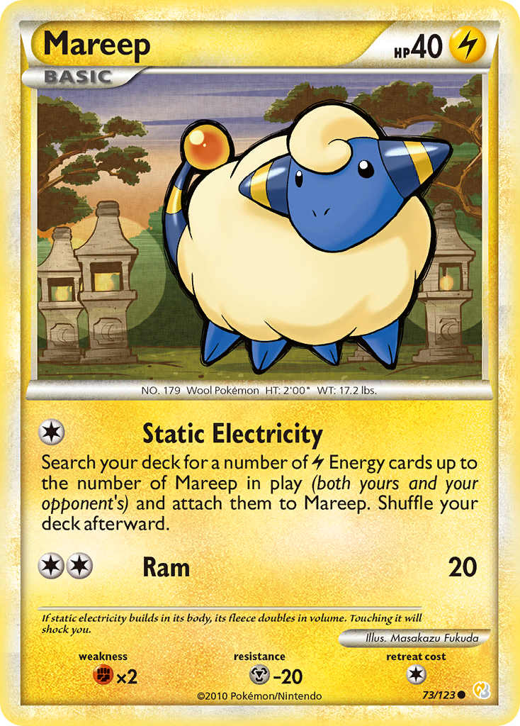 Mareep (73/123) [HeartGold & SoulSilver: Base Set] | Good Games Adelaide SA