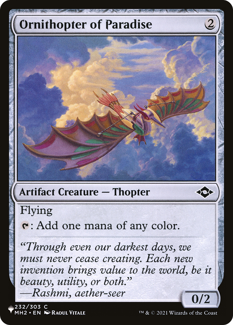 Ornithopter of Paradise [The List Reprints] | Good Games Adelaide SA