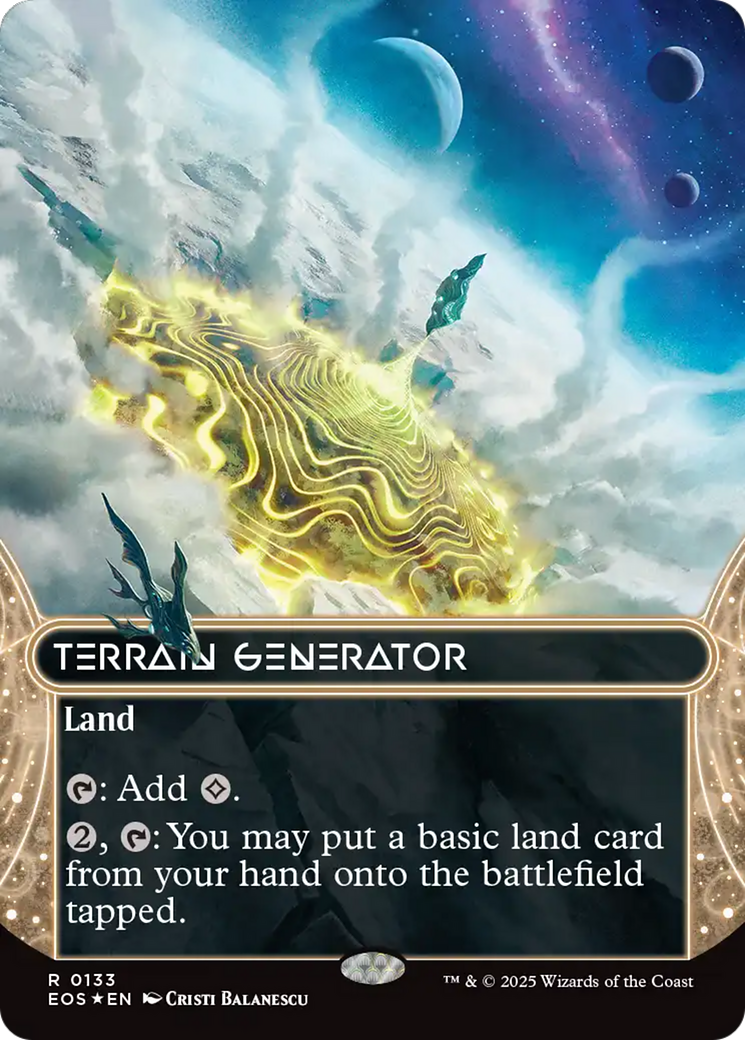 Terrain Generator (0133) (Borderless) (Galaxy Foil) [Edge of Eternities: Stellar Sights] | Good Games Adelaide SA