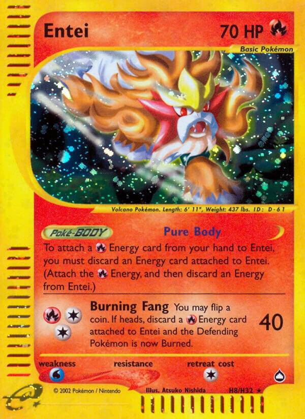 Entei H8 H08/H32 (Aquapolis)  - Holofoil | Good Games Adelaide SA