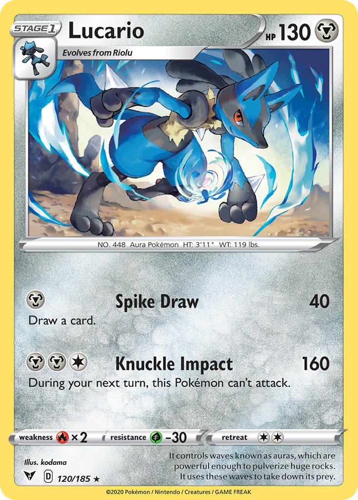 Lucario (120/185) [Sword & Shield: Vivid Voltage] | Good Games Adelaide SA