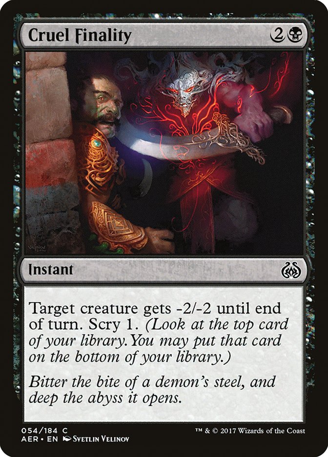 Cruel Finality 54 (Aether Revolt)  | Good Games Adelaide SA