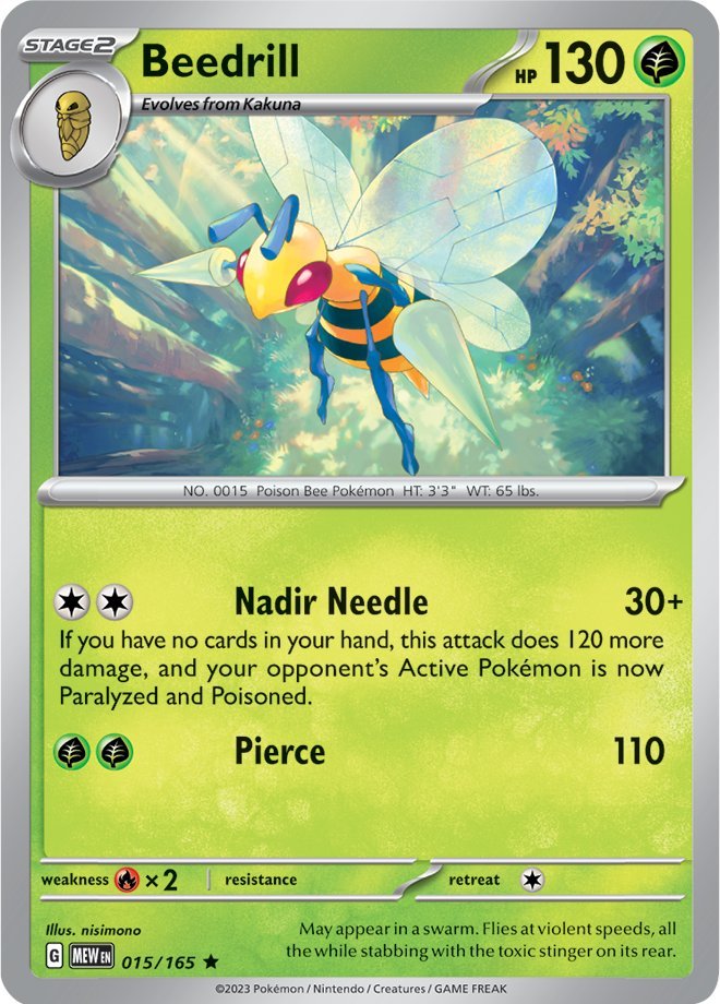 Beedrill (015/165) [Scarlet & Violet: 151] | Good Games Adelaide SA