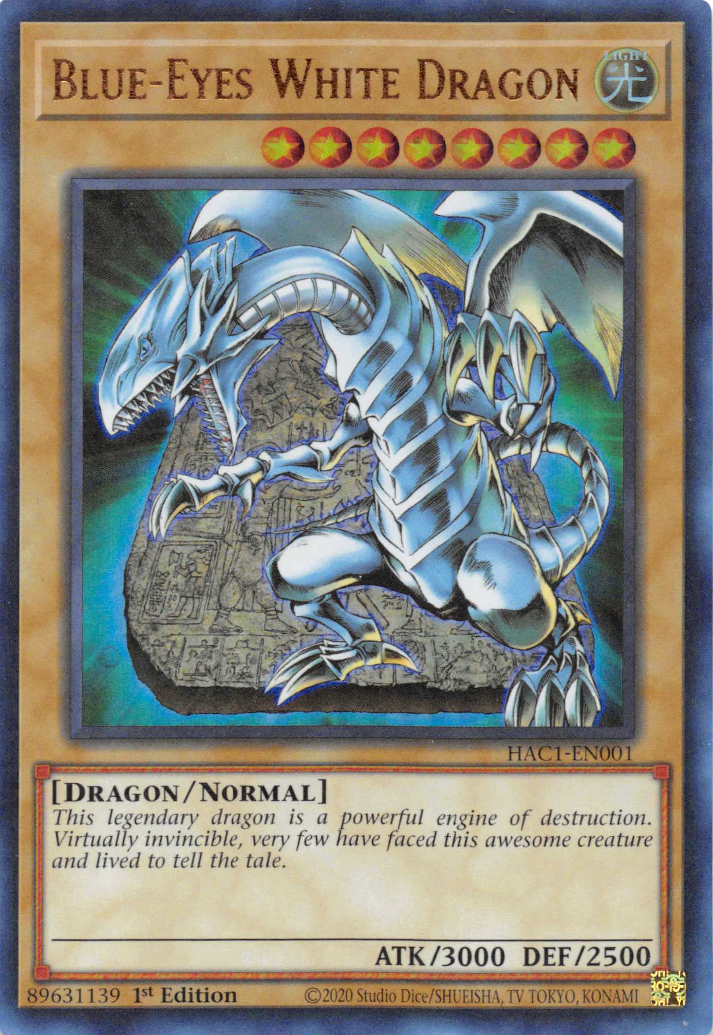 Blue-Eyes White Dragon (Duel Terminal) [HAC1-EN001] Parallel Rare | Good Games Adelaide SA