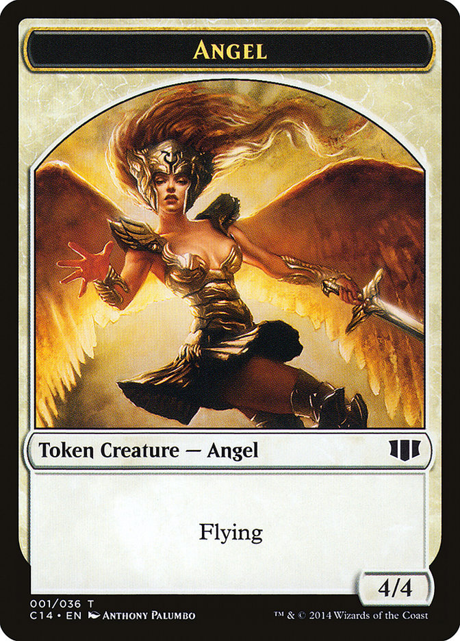 Angel // Cat Double-sided Token [Commander 2014 Tokens] | Good Games Adelaide SA
