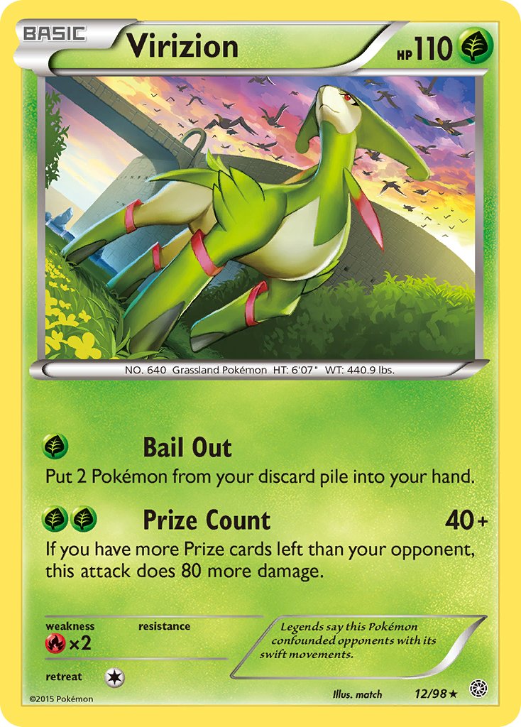 Virizion (12/98) (Theme Deck Exclusive) [XY: Ancient Origins] | Good Games Adelaide SA