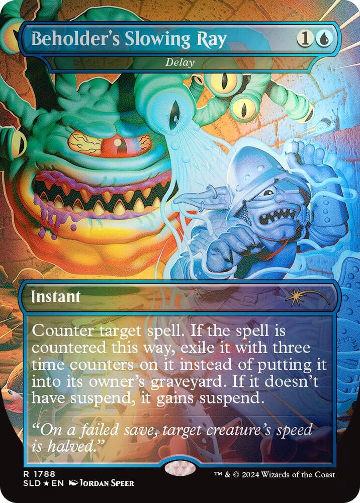 Beholders Slowing Ray Delay Rainbow Foil 1788 (Secret Lair Drop Series)  - Foil | Good Games Adelaide SA