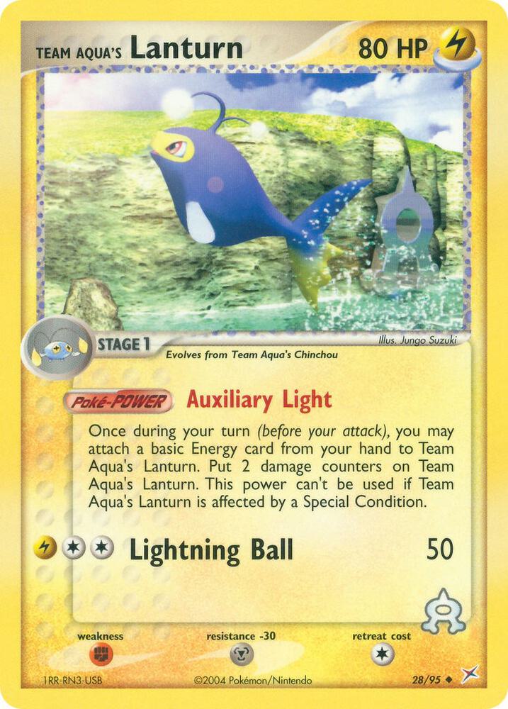 Team Aqua's Lanturn 28/95 (Team Magma vs Team Aqua)  - Reverse Holofoil | Good Games Adelaide SA