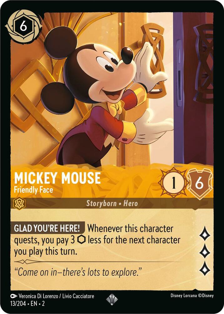 Mickey Mouse Friendly Face 13/204 (Rise of the Floodborn)  | Good Games Adelaide SA