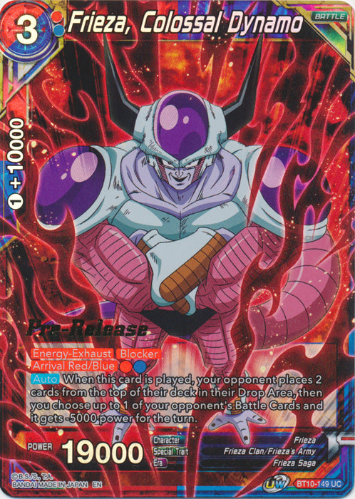 Frieza, Colossal Dynamo (BT10-149) [Rise of the Unison Warrior Prerelease Promos] | Good Games Adelaide SA