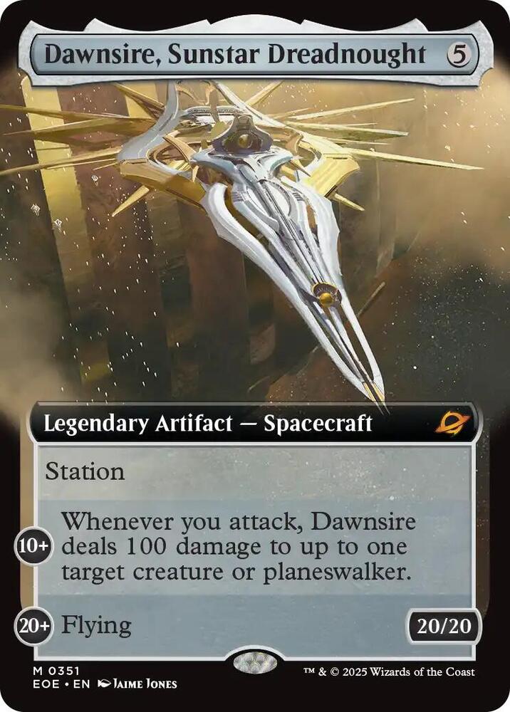 Dawnsire Sunstar Dreadnought Extended Art 351 (Edge of Eternities)  - Extended Art  | Good Games Adelaide SA
