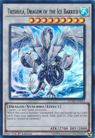 Trishula, Dragon of the Ice Barrier [DUDE-EN014] Ultra Rare | Good Games Adelaide SA