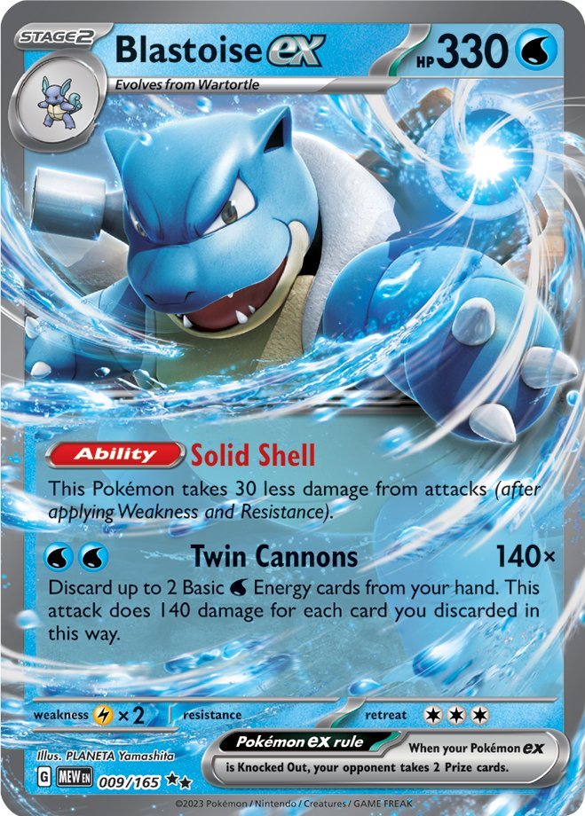 Blastoise ex (009/165) [Scarlet & Violet: 151] | Good Games Adelaide SA