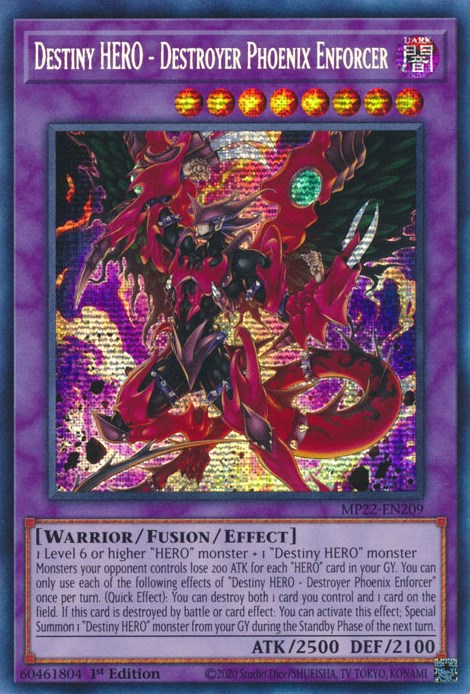 Destiny HERO - Destroyer Phoenix Enforcer [MP22-EN209] Prismatic Secret Rare | Good Games Adelaide SA