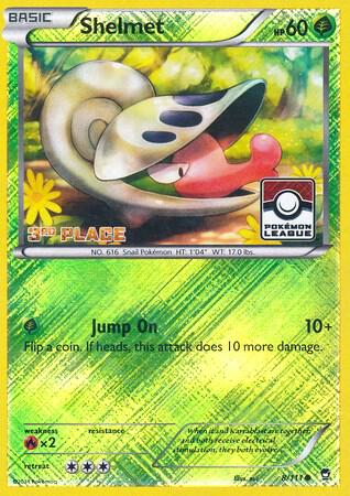 Shelmet 8 111 Pokemon League 3rd Place 008/111 (League & Championship Cards)  - Reverse Holofoil | Good Games Adelaide SA