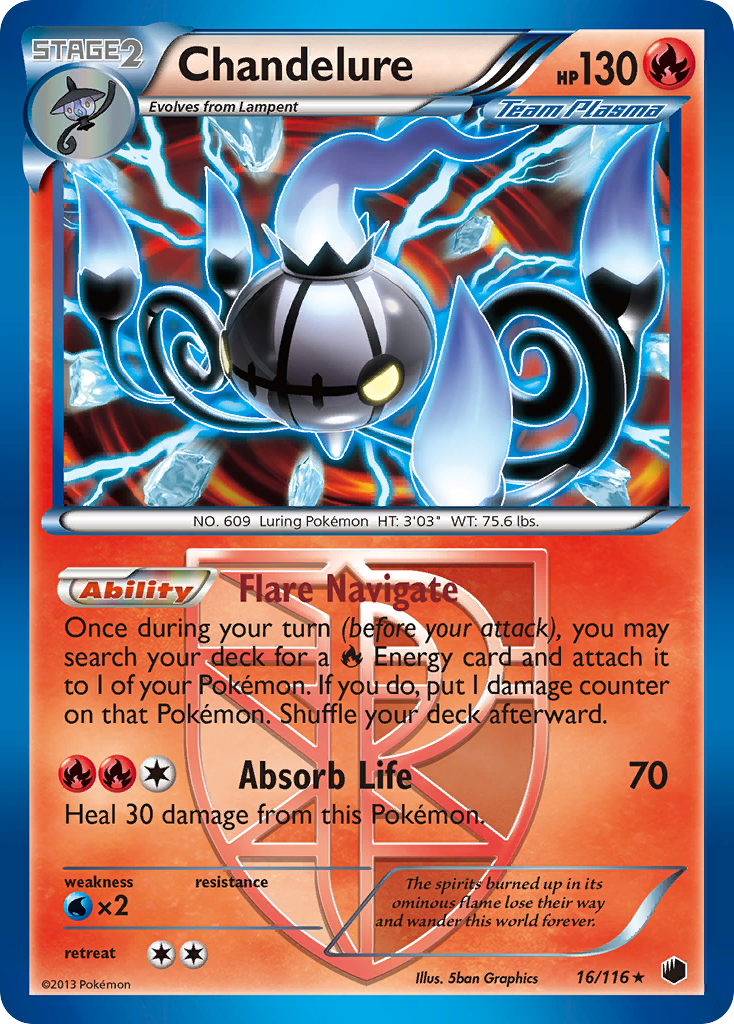 Chandelure (16/116) [Black & White: Plasma Freeze] | Good Games Adelaide SA