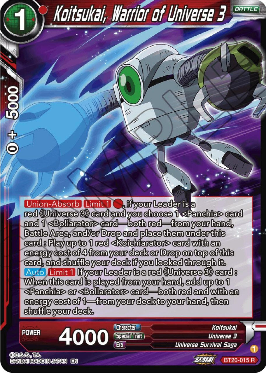 Koitsukai, Warrior of Universe 3 (BT20-015) [Power Absorbed] | Good Games Adelaide SA