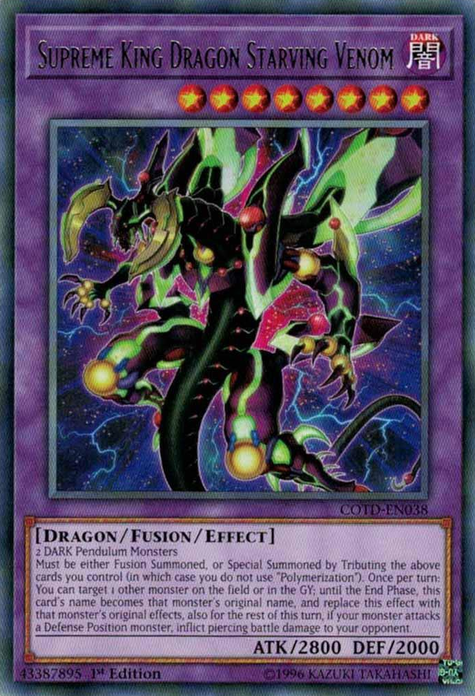 Supreme King Dragon Starving Venom [COTD-EN038] Rare | Good Games Adelaide SA