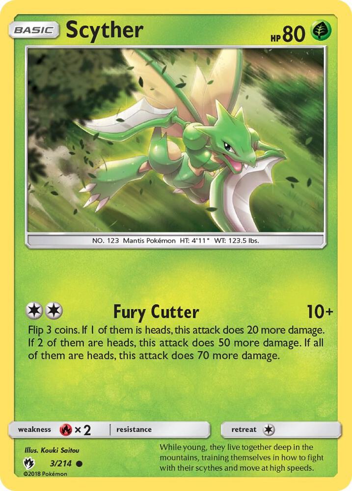 Scyther 3/214 (SM - Lost Thunder)  | Good Games Adelaide SA