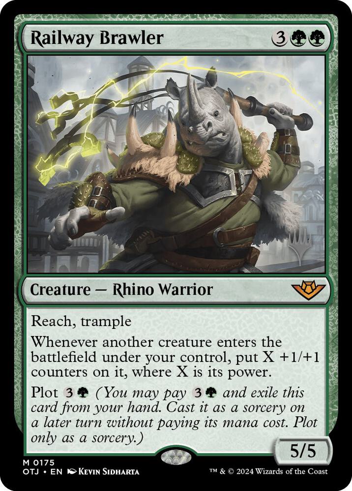 Railway Brawler 175 (Promo Pack: Outlaws of Thunder Junction)  - Foil | Good Games Adelaide SA