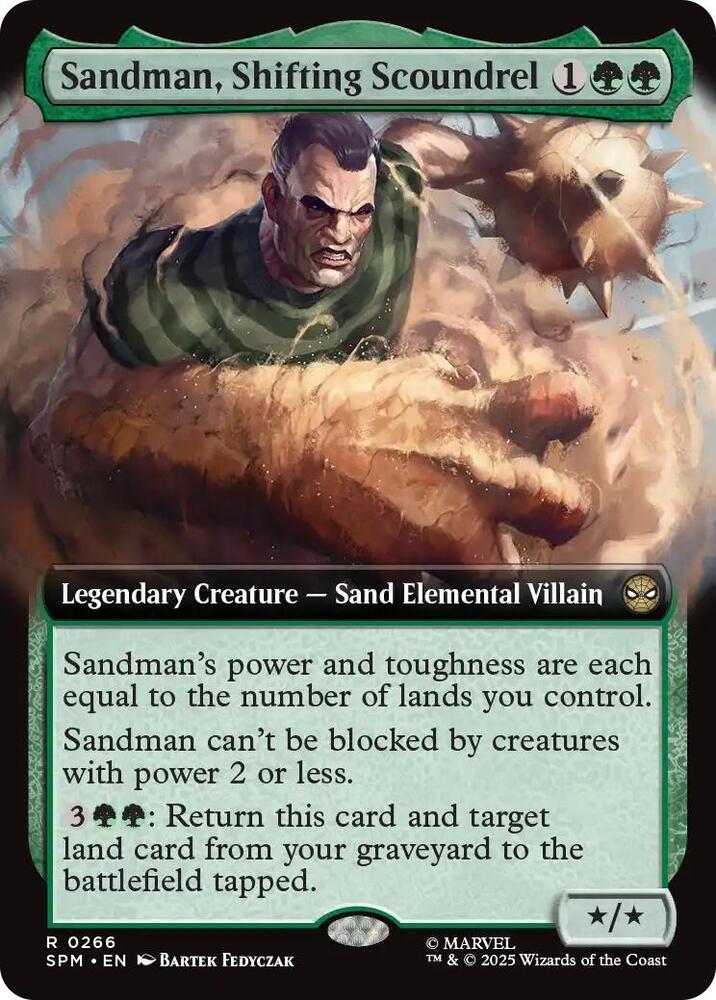Sandman, Shifting Scoundrel 266/198 (Marvel's Spider-Man)  - Extended Art Foil | Good Games Adelaide SA