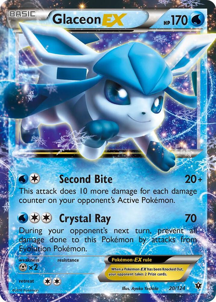 Glaceon EX 20/124 (XY - Fates Collide)  - Holofoil | Good Games Adelaide SA