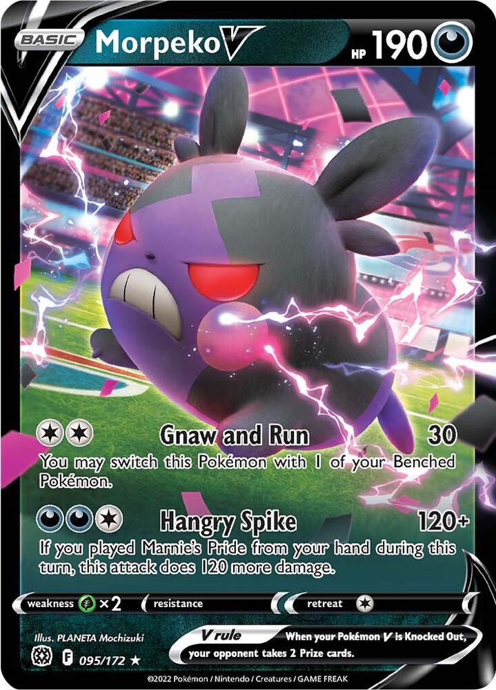 Morpeko V 095/172 (SWSH09: Brilliant Stars)  - Holofoil | Good Games Adelaide SA