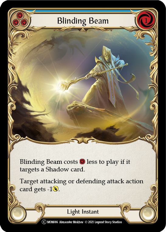 Blinding Beam (Blue) [U-MON086-RF] Unlimited Rainbow Foil | Good Games Adelaide SA