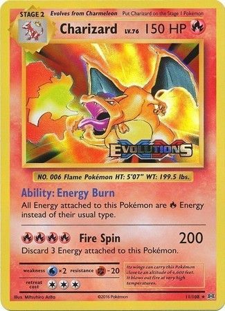 Charizard (11/108) (XY Evolutions Prerelease) [XY: Black Star Promos] | Good Games Adelaide SA