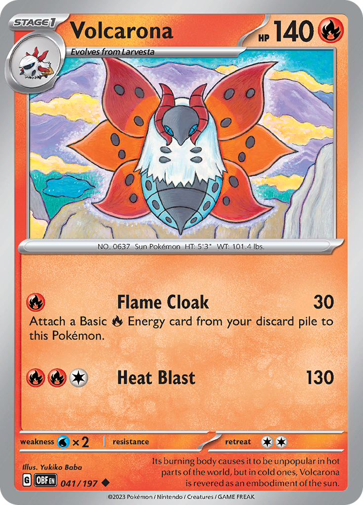 Volcarona (041/197) [Scarlet & Violet: Obsidian Flames] | Good Games Adelaide SA