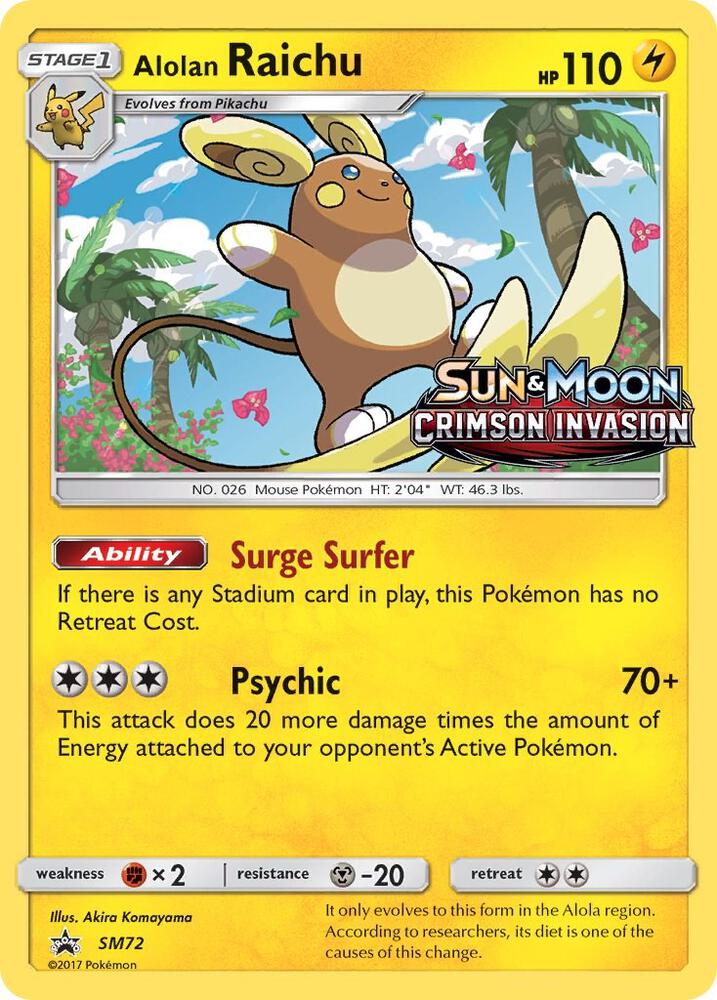 Alolan Raichu Prerelease SM72 (SM Promos)  - Holofoil | Good Games Adelaide SA