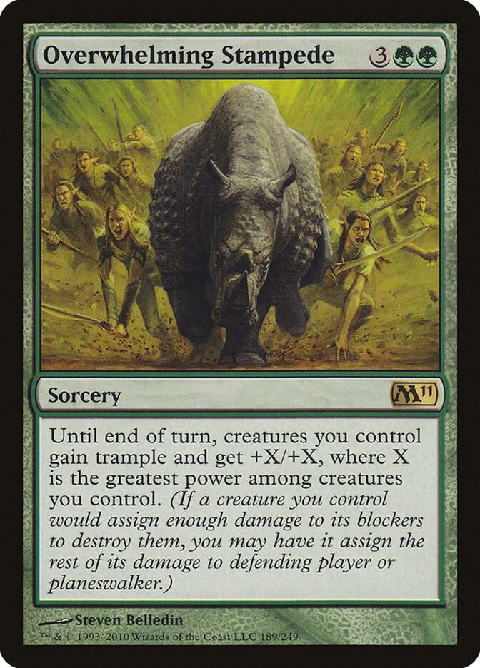 Overwhelming Stampede 189 (Magic 2011 (M11))  - Foil | Good Games Adelaide SA