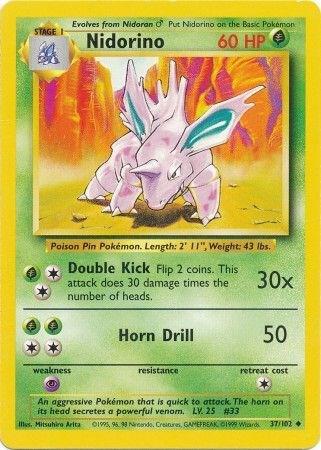 Nidorino 037/102 (Base Set)  | Good Games Adelaide SA
