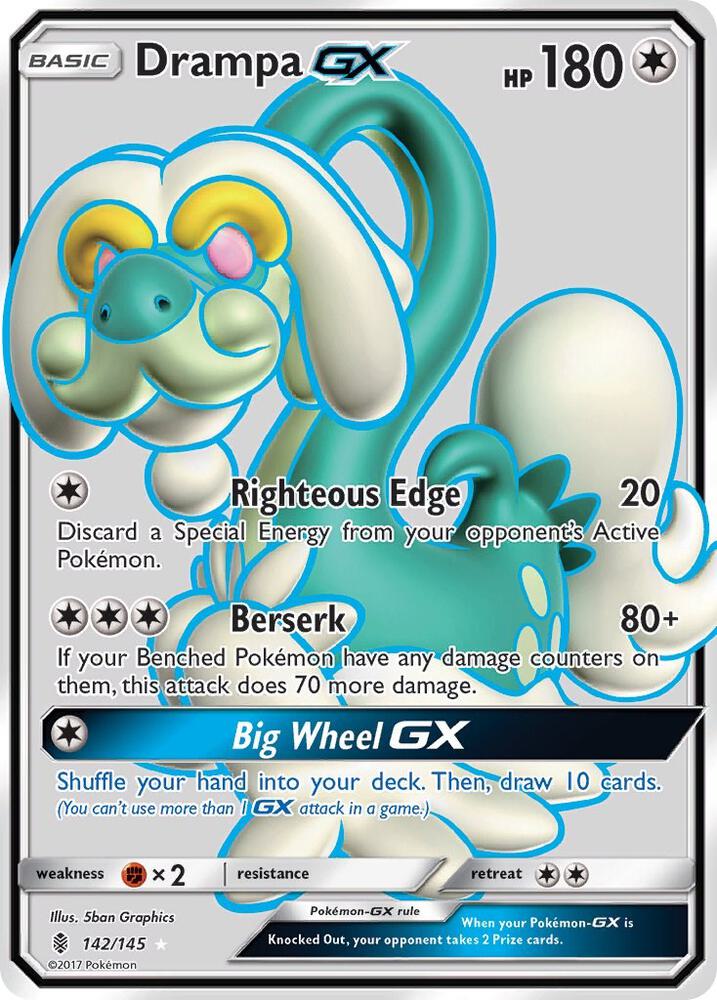 Drampa GX Full Art 142/145 (SM - Guardians Rising)  - Holofoil | Good Games Adelaide SA