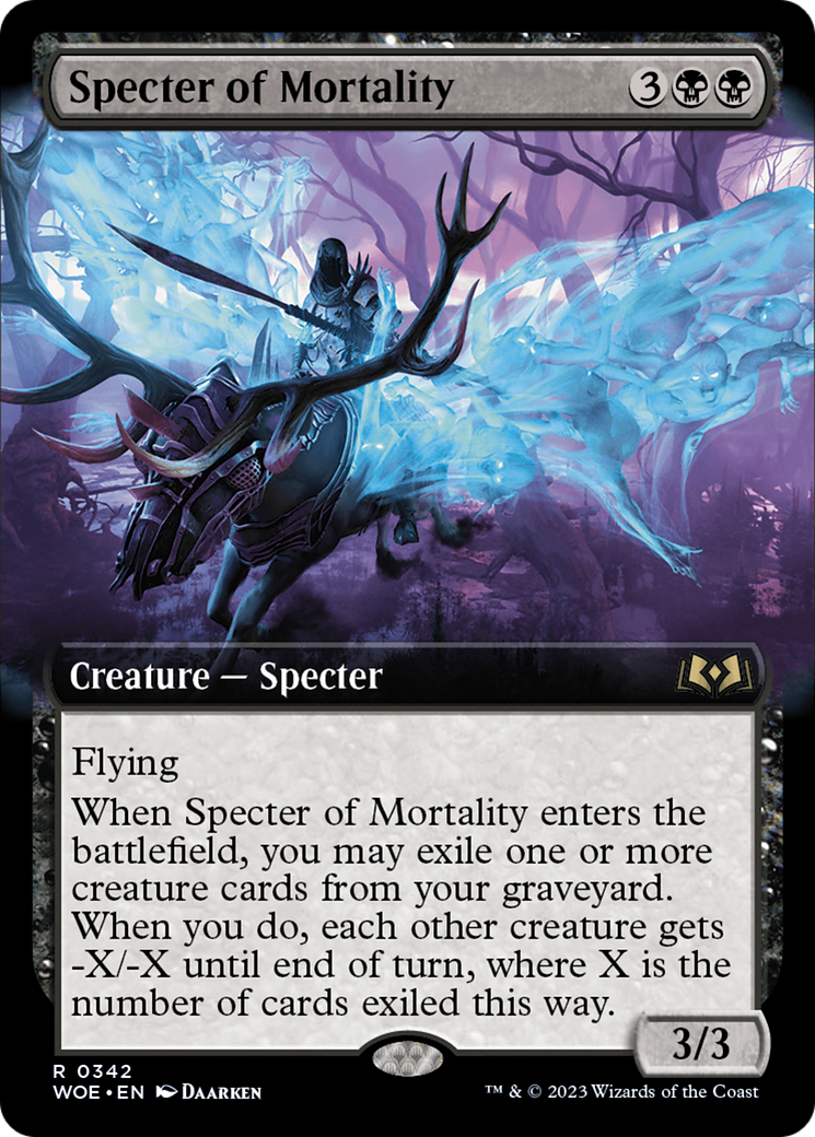 Specter of Mortality (Extended Art) [Wilds of Eldraine] | Good Games Adelaide SA