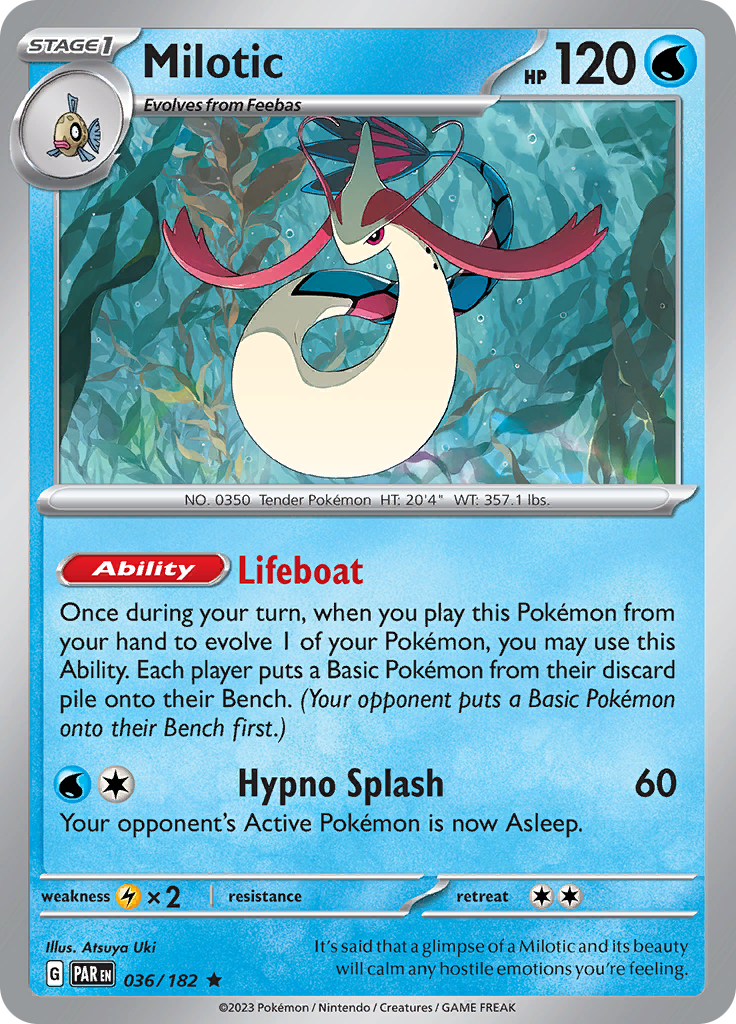 Milotic (036/182) [Scarlet & Violet: Paradox Rift] | Good Games Adelaide SA