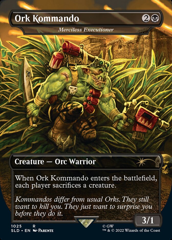 Ork Kommando - Merciless Executioner (Borderless) [Secret Lair Drop Series] | Good Games Adelaide SA