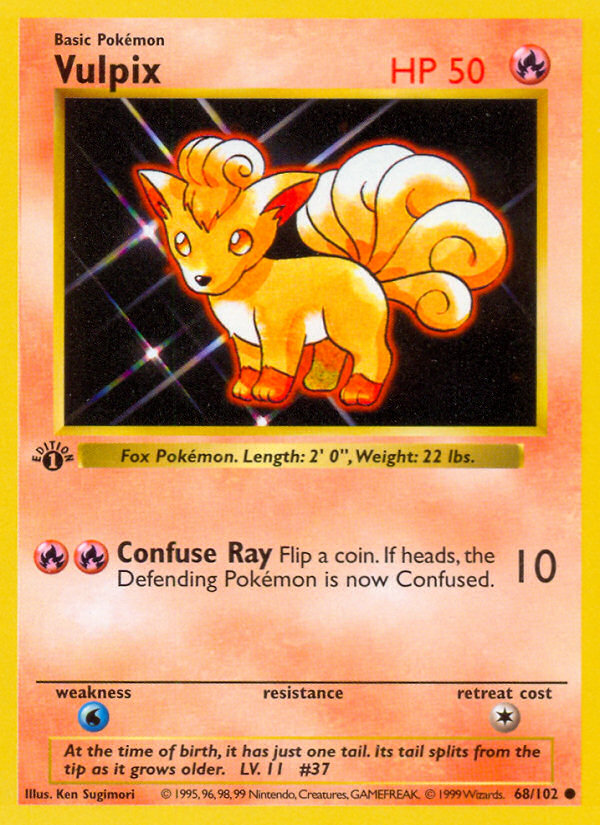 Vulpix (68/102) (Shadowless) [Base Set 1st Edition] | Good Games Adelaide SA