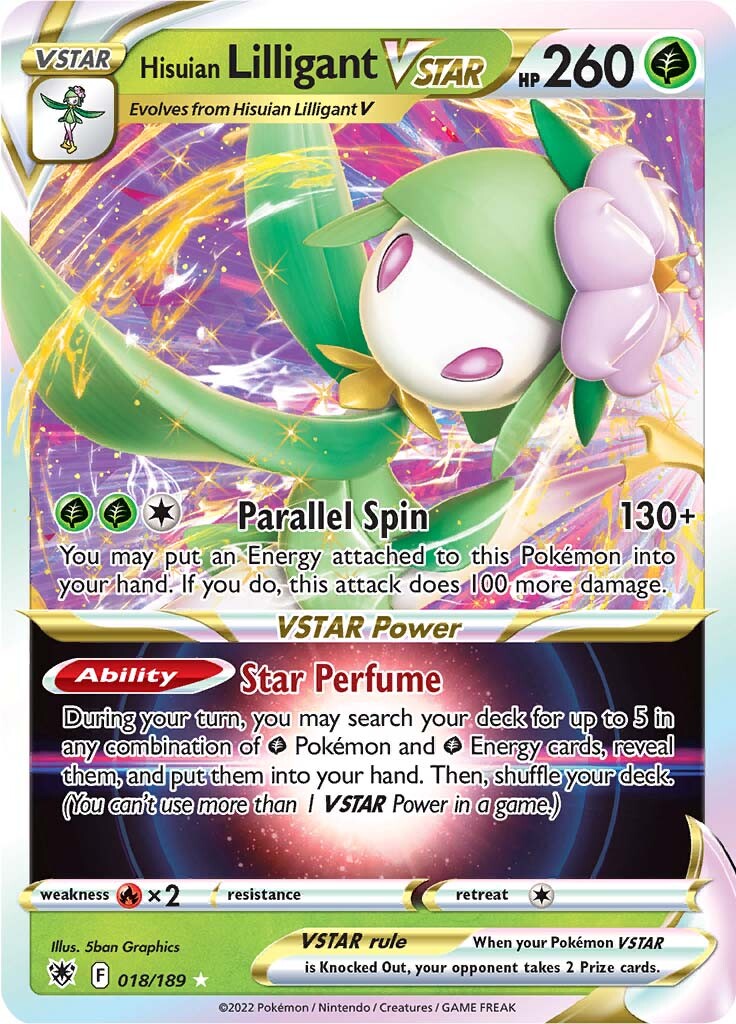 Hisuian Lilligant VSTAR (018/189) [Sword & Shield: Astral Radiance] | Good Games Adelaide SA