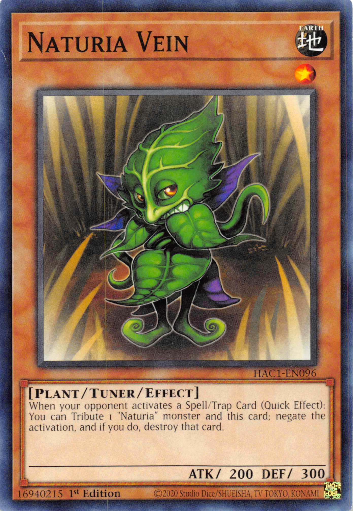 Naturia Vein (Duel Terminal) [HAC1-EN096] Parallel Rare | Good Games Adelaide SA