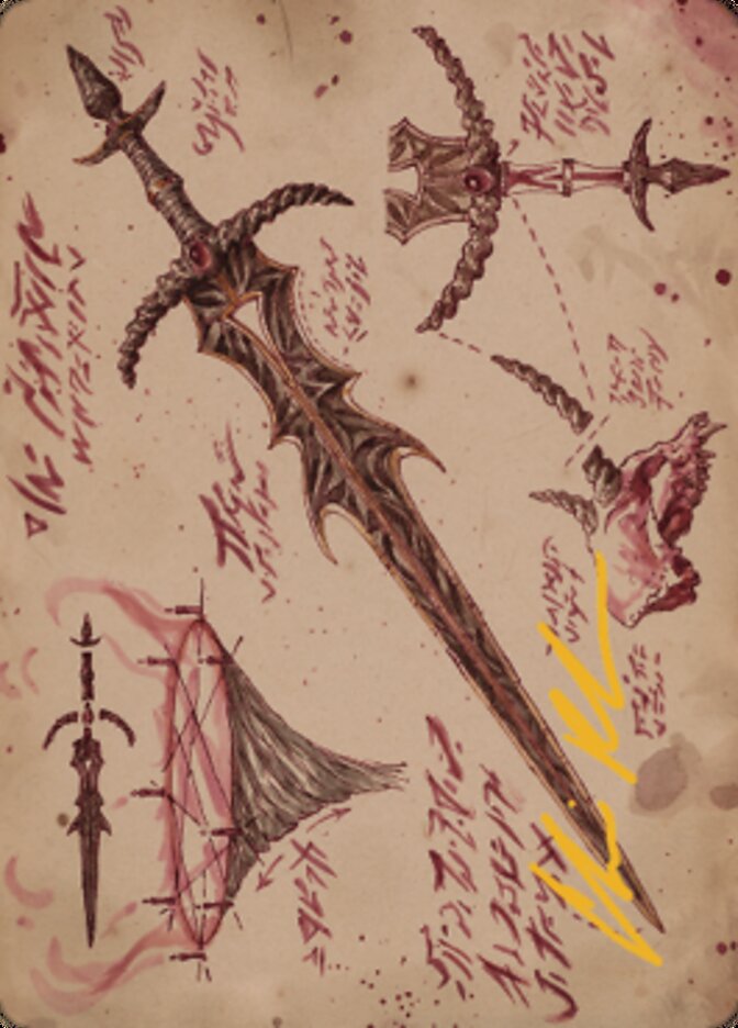 Blackblade Reforged Art Card (Gold-Stamped Signature) [The Brothers' War Art Series] | Good Games Adelaide SA