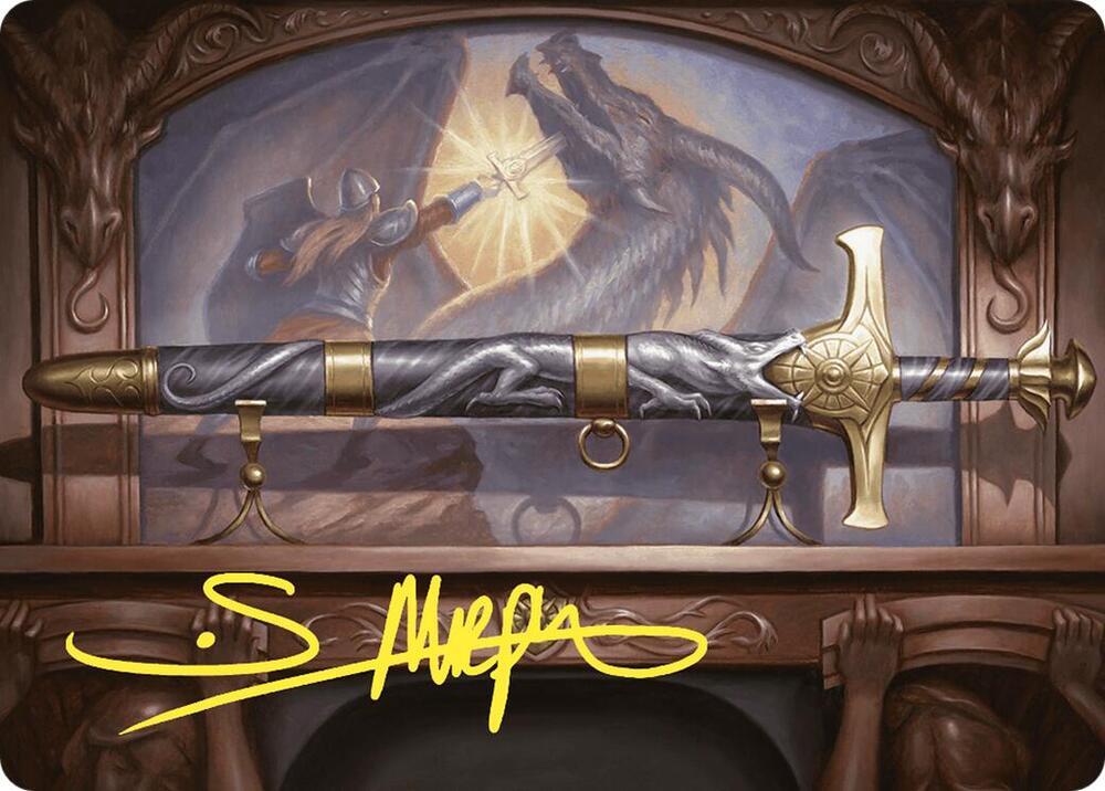 Ancestral Blade Art Card Gold Stamped Signature 1 (Art Series: Commander Masters)  | Good Games Adelaide SA