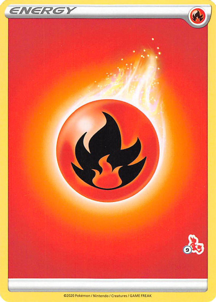 Fire Energy (Cinderace Stamp #9) [Battle Academy 2022] | Good Games Adelaide SA