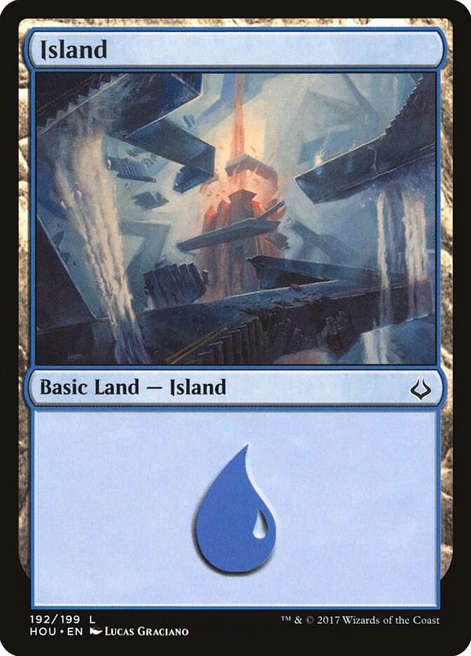 Island 192 (Hour of Devastation)  - Foil | Good Games Adelaide SA