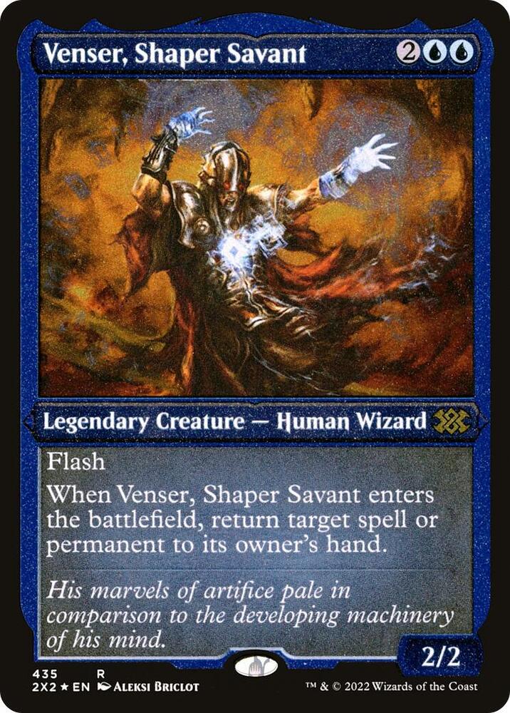 Venser Shaper Savant Foil Etched 435 (Double Masters 2022)  - Foil | Good Games Adelaide SA
