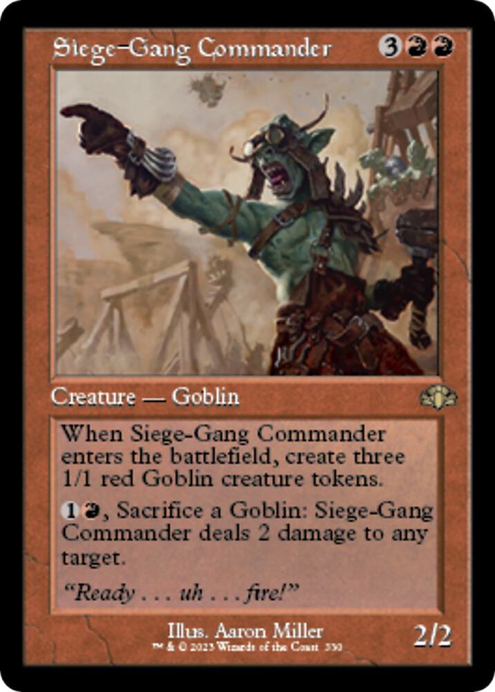 Siege Gang Commander Retro Frame 330 (Dominaria Remastered)  | Good Games Adelaide SA